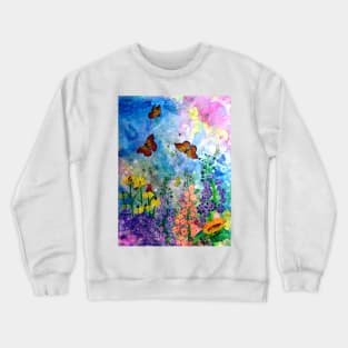 Butterfly Garden (rectangle) Crewneck Sweatshirt